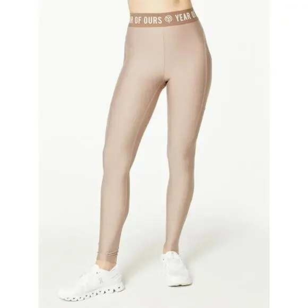 Year of Ours Women's Recycled Hike Leggings Caribou Tan Size M Medium High Rise